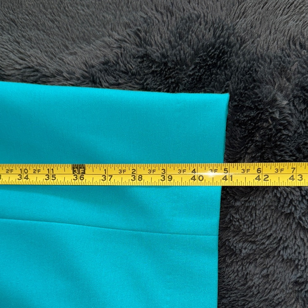 Tahari Teal Sleeveless V-neck Dress Size 16 - Picture 9 of 9